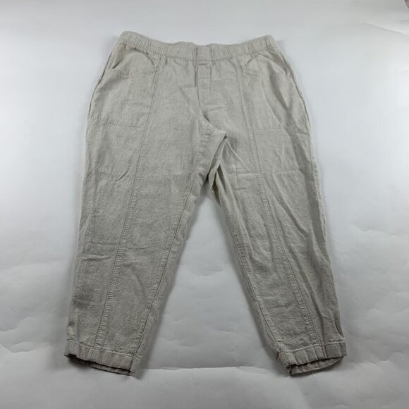 Old navy Flax Linen Blend High Rise Straight Tapered Pant XL - Picture 1 of 7